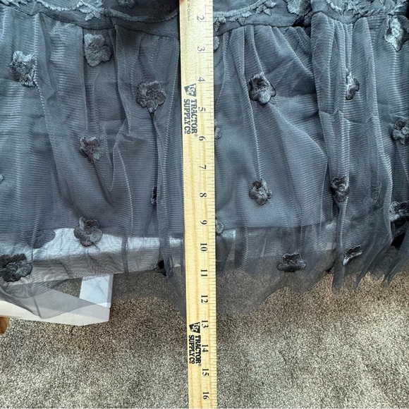 Tolani Cloudine Embroidered Lace Mesh Midi Fairy Goth Dress Size XXL NWT - Picture 11 of 12